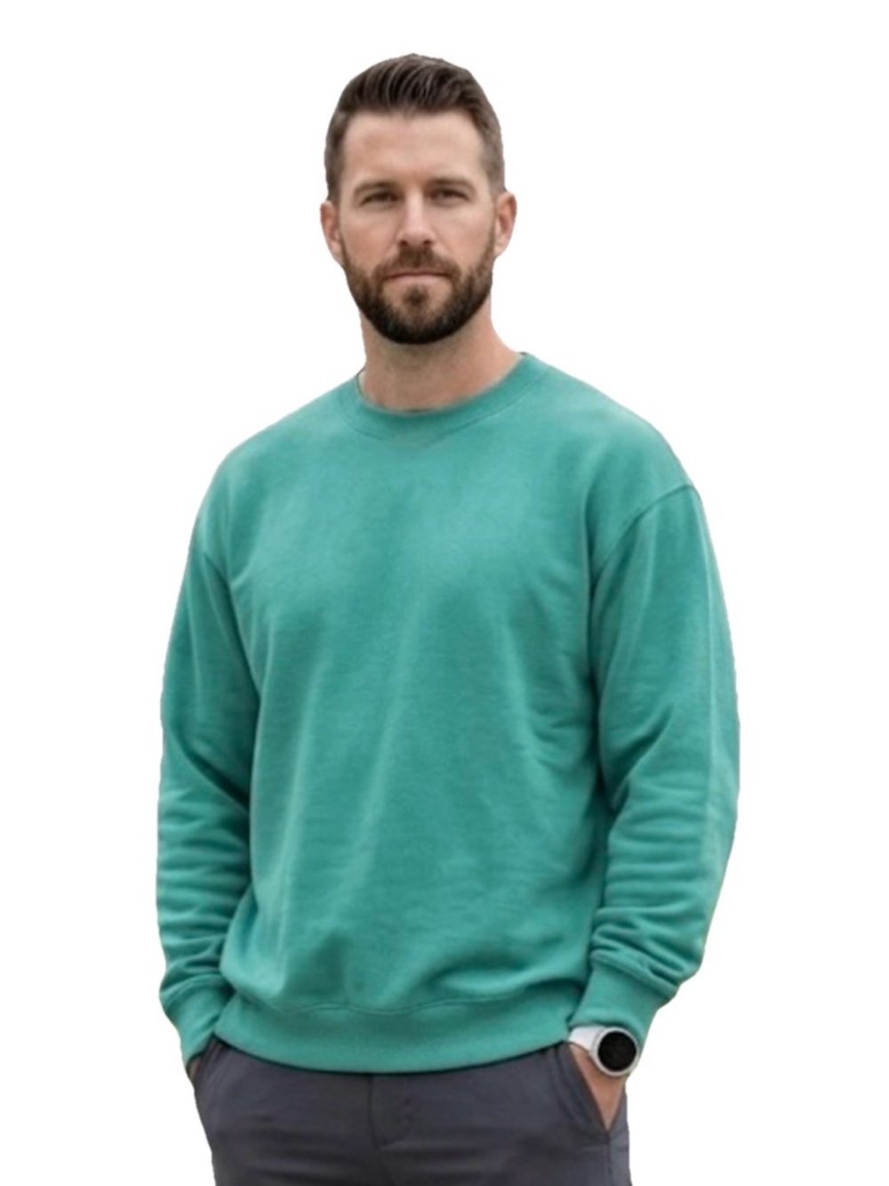 Sporty & Rich Unisex Men’s & Women’s Marine Blue Cotton Sweatshirt Size Medium